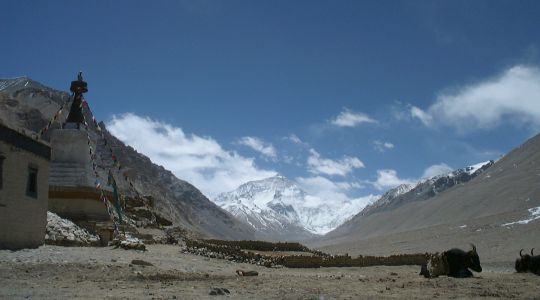 世界最高所(標高5000m)のロンブク寺院 世界最高所(標高5000m)のロンブク寺院