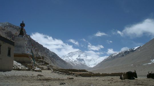 世界最高所（標高5000m）のロンブク寺院