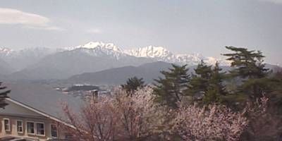 博物館から爺ヶ岳、鹿島槍ヶ岳を望む 博物館から爺ヶ岳、鹿島槍ヶ岳を望む