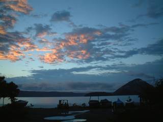 洞爺湖の夕焼け