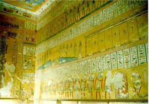 墓室内の壁画　：　ツタンカーメン王のものだったかも？
