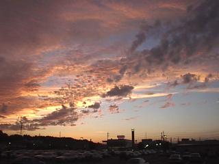 当日の夕焼け 当日の夕焼け