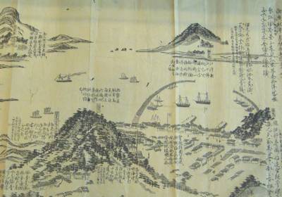 1872年の倭館図：牛窓海遊文化館展示品