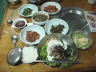 韓国で最初に食べた（慶州で）韓国料理