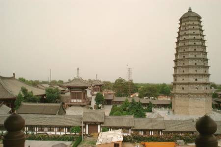 宝物館からみた法門寺全景