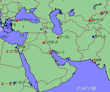 中近東地図 中近東地図