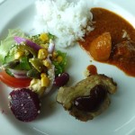 肉料理とご飯