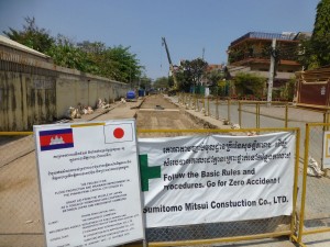 日本の援助協力で進められている排水設備設置事業