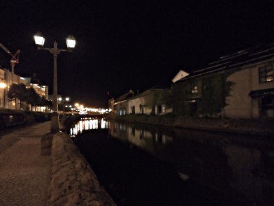 ライトアップなしの小樽運河
