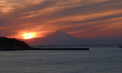 館山国民休暇村からの富士夕景